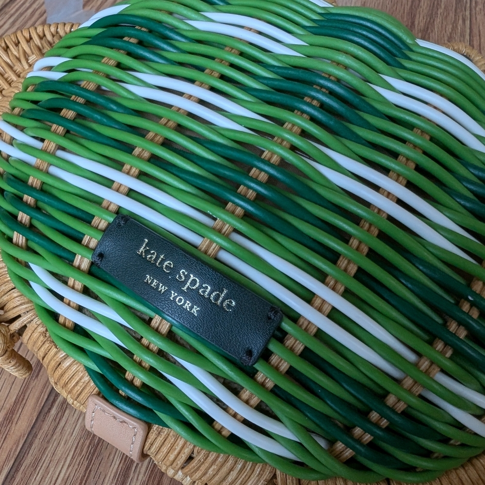 Kate Spade NWT Hoppkins Wicker Frog Crossbody Art To Wear Boho Sustainable - Picture 3 of 8